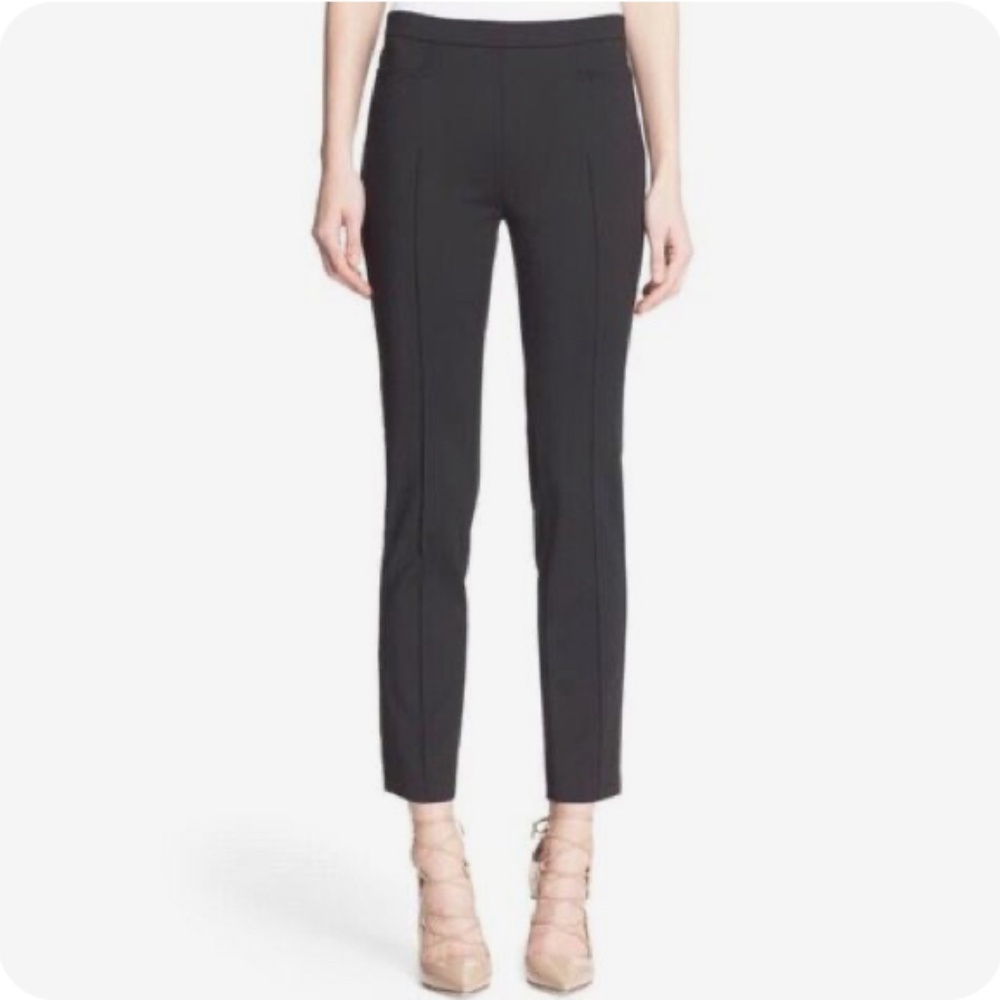 Black straight leg  ankle slacks